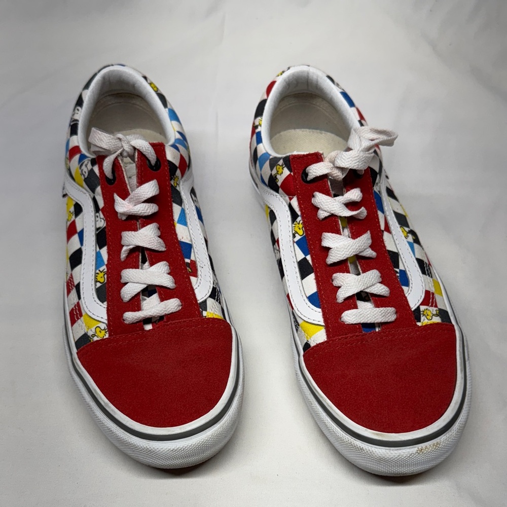 Vans checkered Snoopy shoes